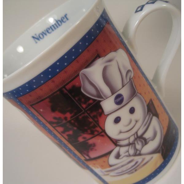 ダンバリーミント・ドウボーイ・Doughboy・陶磁器製マグ・2001年・11月・サンクスギビング・デッドストック未使用 - ファイヤーキング 卸  仕入れ 小売 通販サイト - Fire King AG