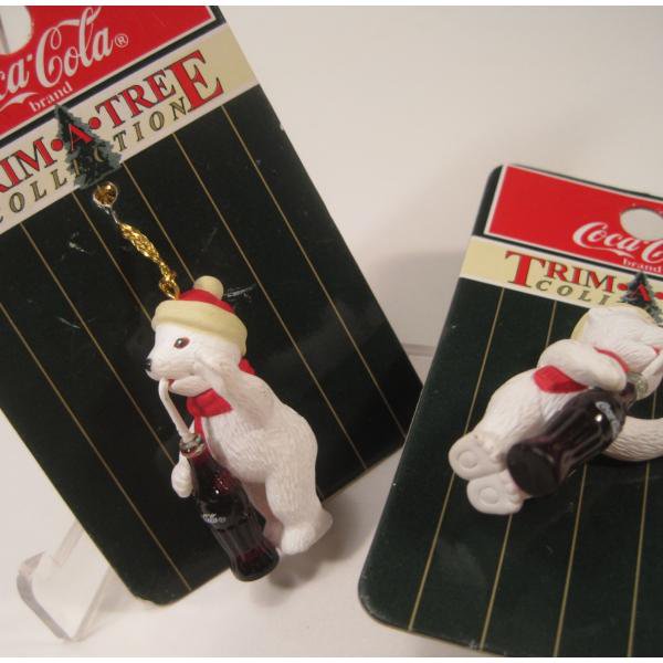 クリスマスオーナメント・コカコーラ・シロクマとストローが入ったコーラ・オリジナルシート付き - ファイヤーキング 卸 仕入れ 小売 通販サイト -  Fire King AG