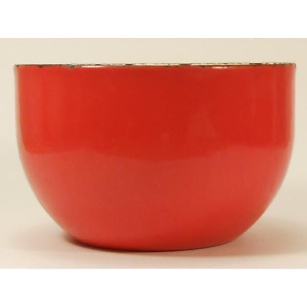訳あり・フィネル・赤・ホーロー製・ミキシングボウル