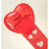 バレンタイン PEZ・ペッツ・バレンタインハート・Happy Valentine's Day・クリアレッドハート＆赤ベース白ハートステム・中国製