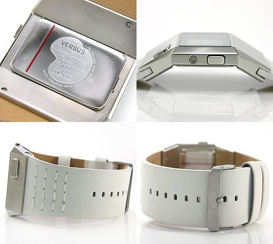 axcent 近未来デジタル腕時計 VERSUS 白 X22381-131 - 腕時計の 