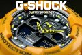 G-SHOCK CASIO カシオ 1/100クロノ＆デジアナYL（GA-100A-9A）