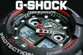 送料無料 G-SHOCK CASIO カシオ 1/100クロノ＆デジアナBKRD（GA-100-1A4）
