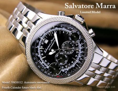 雑誌掲載☆限定モデル【Salvatore Marra】4連ダイヤル機械式腕時計