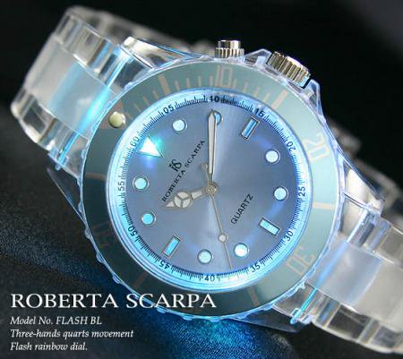 ROBERTA SCARPA 自動巻きスケルトンDUAL TIME腕時計-