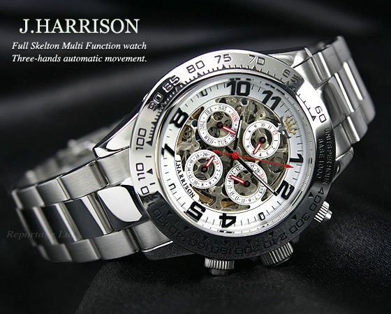 J.Harrison】両面スケルトン自動巻 JH-003SW - 腕時計のセレクト 