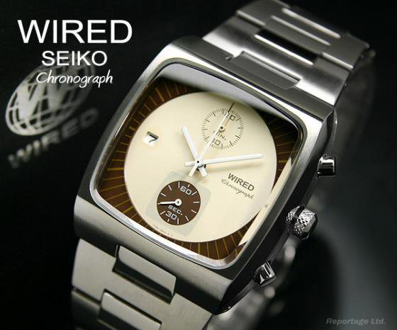 入手困難!【SEIKO WIRED】ワイヤード メンズ角型クロノグラフ腕時計 
